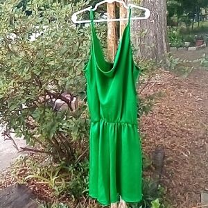 Vici Green Spaghetti Scrap Rompers